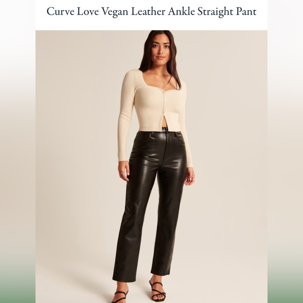 Abercrombie Vegan Leather Pants- Straight